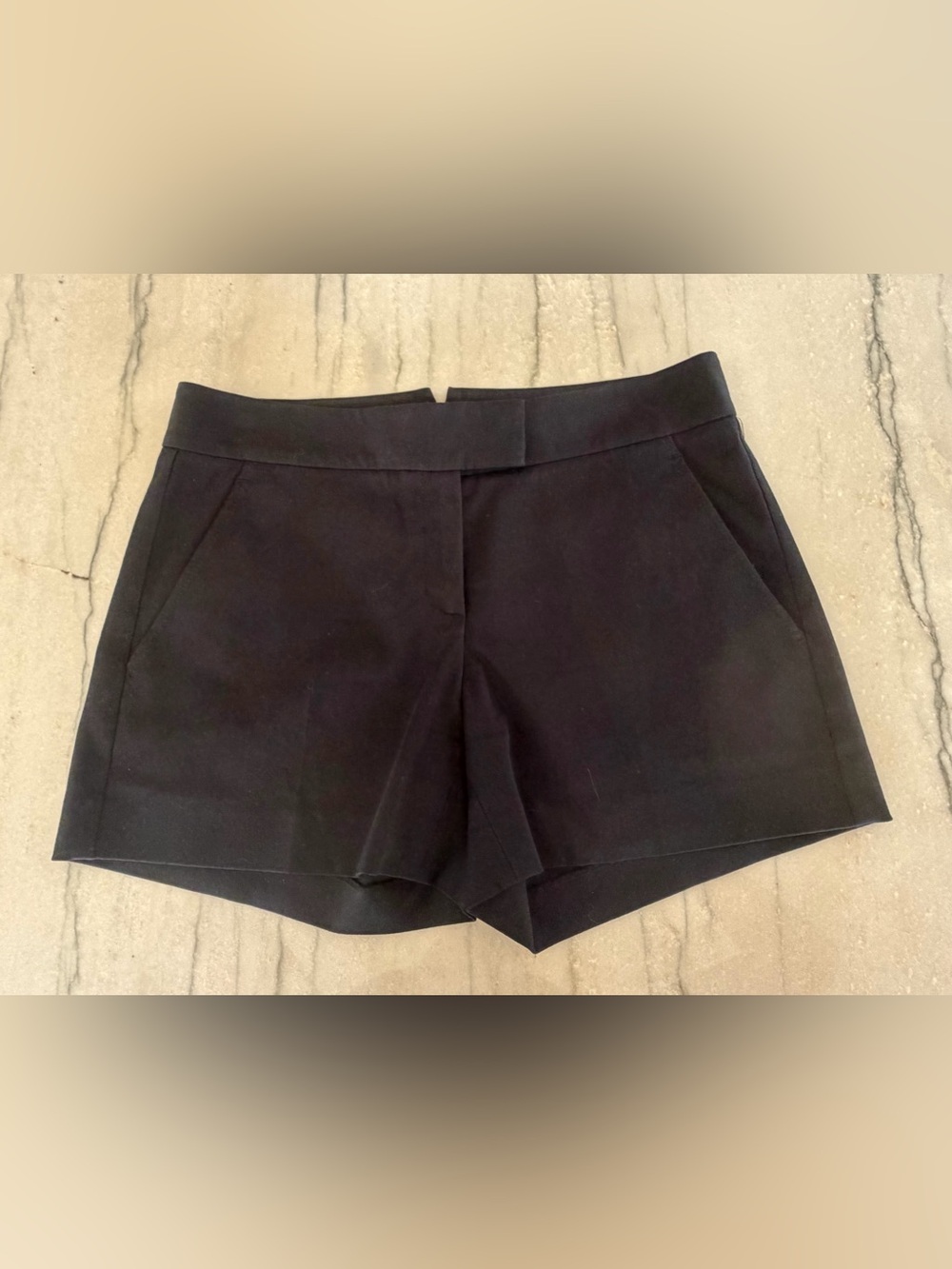 Theory Black High-Waist Tailored Shorts
